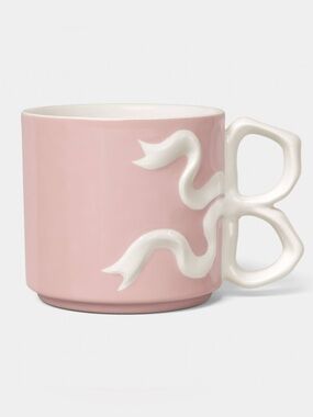 17.22 fl oz Stoneware Bow Mug Pink - Room Essentials